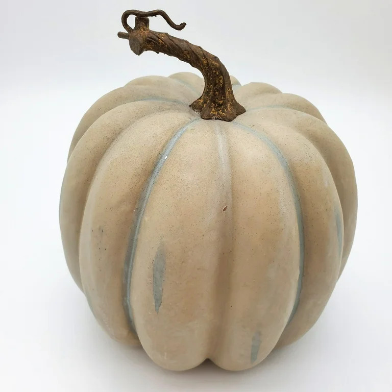 Harvest 8 in Beige Foam Pumpkin Decoration, Way to Celebrate | Walmart (US)