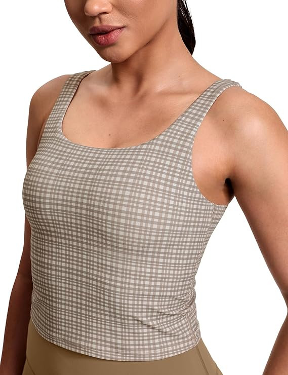 HeyNuts Zeal Bra Womens Scoop Neck Longline Sports Bras, U Back Workout Yoga Crop Tank Tops Padde... | Amazon (US)