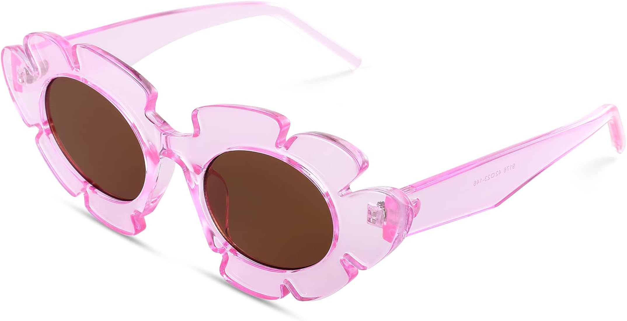 COASION Trendy Cat Eye Flowers Sunglasses for Women Men Retro Fashion Nude Chunky Shades UV400 Prote | Amazon (US)