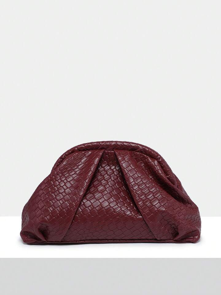 1 Stück Damen Vintage minimalistische Clutch Handtasche mit vorgetäuschter gewebter Textur in B... | SHEIN
