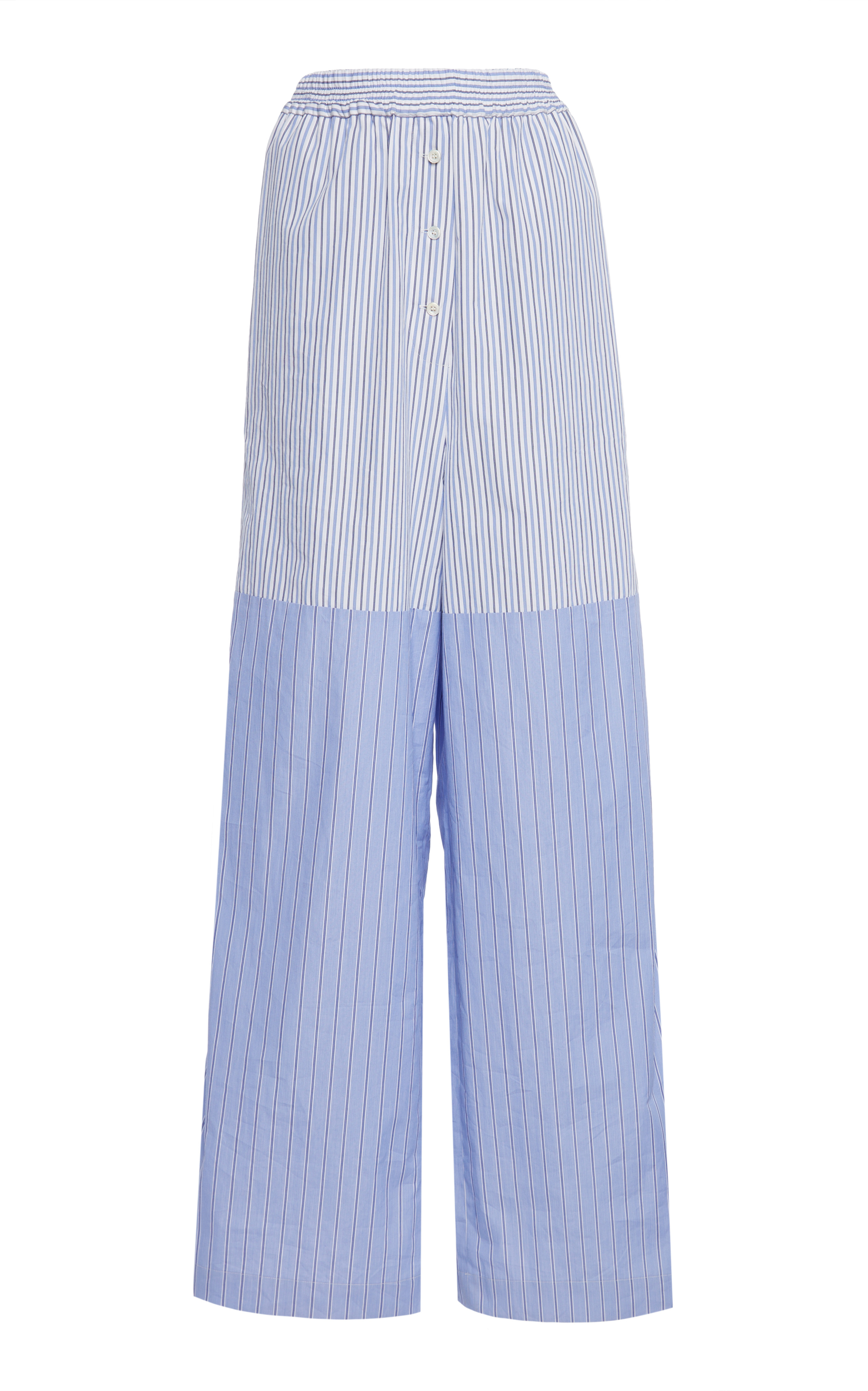 Mixed-Stripe Cotton Wide-Leg Pants | Moda Operandi (Global)