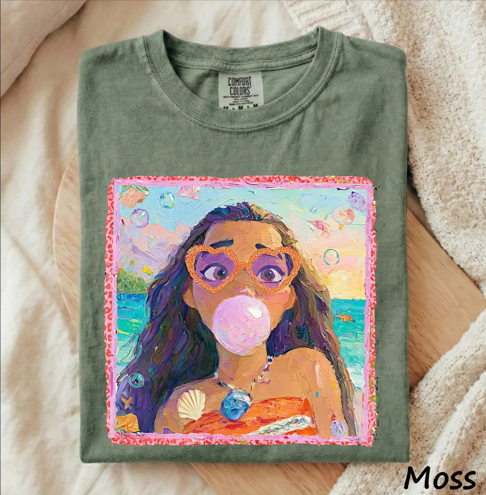 Disney Princess Moana Summer Bubble Shirt, Preppy Disney Princess T-Shirt, Moana Girl Summer Trip... | Etsy (Global)