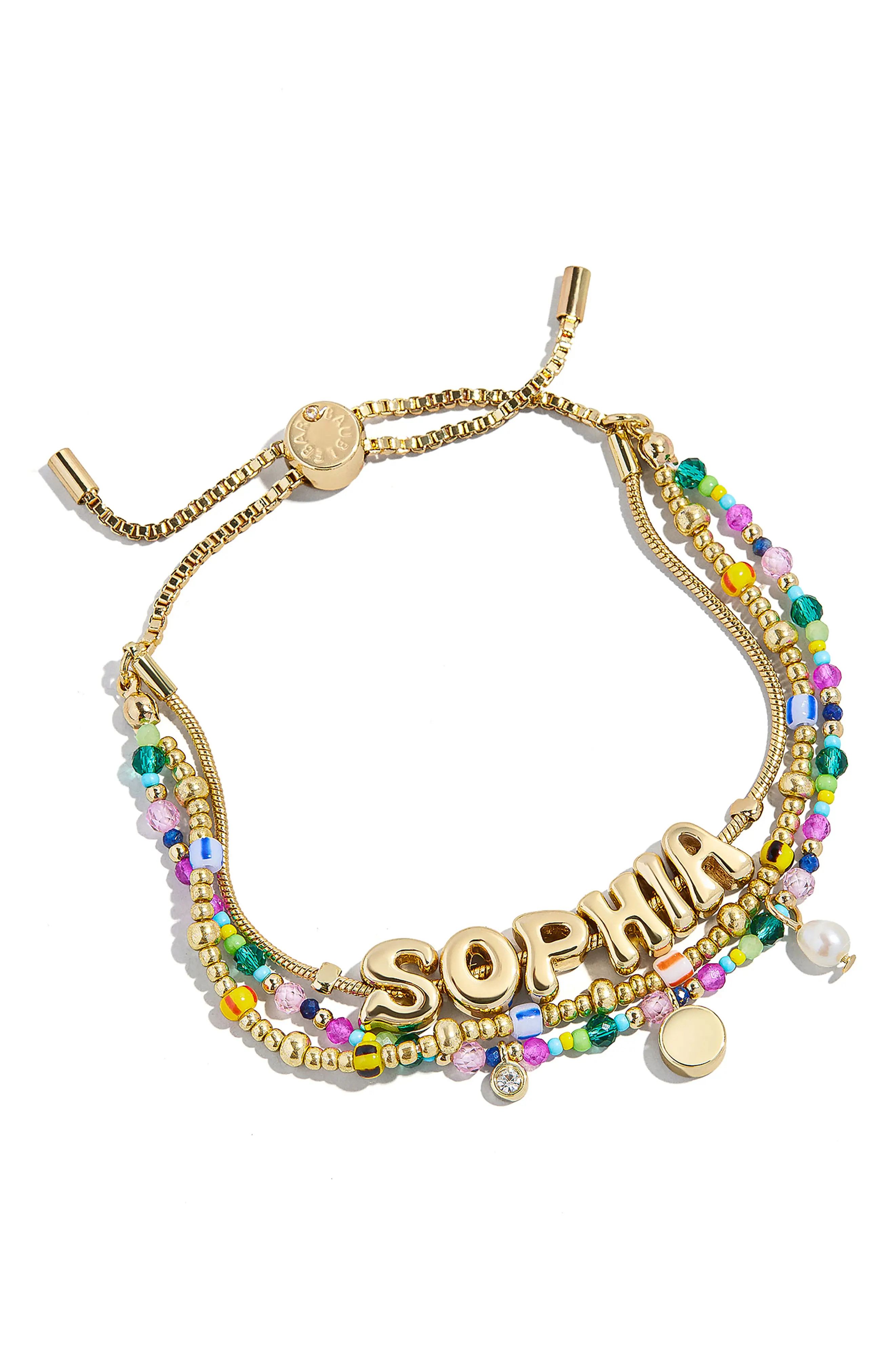 BaubleBar Rowan Semiprecious Custom Layered Bracelet in Gold Multi at Nordstrom | Nordstrom