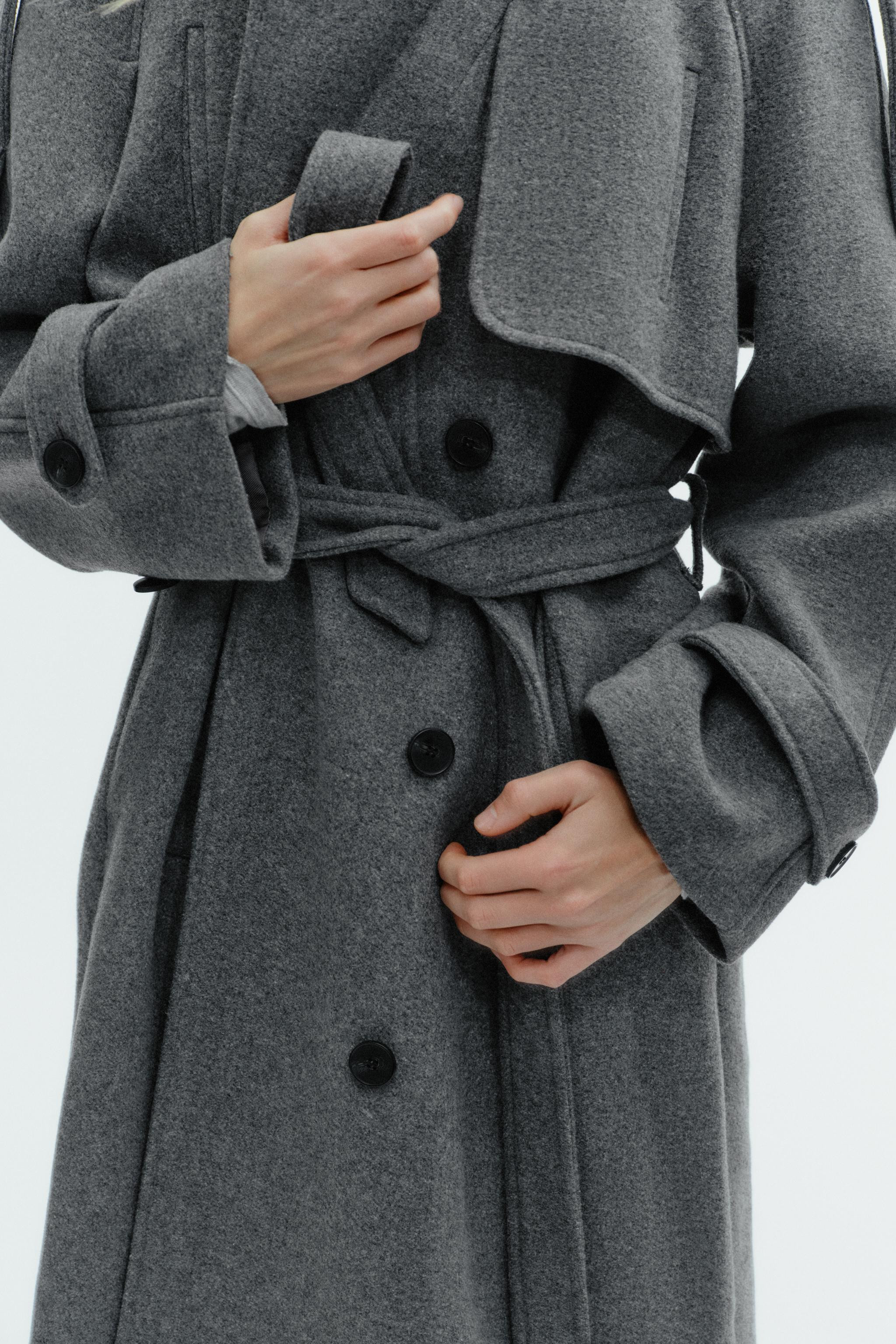 DOUBLE-BREASTED COAT WITH BELT AND LOOPS | Zara UK