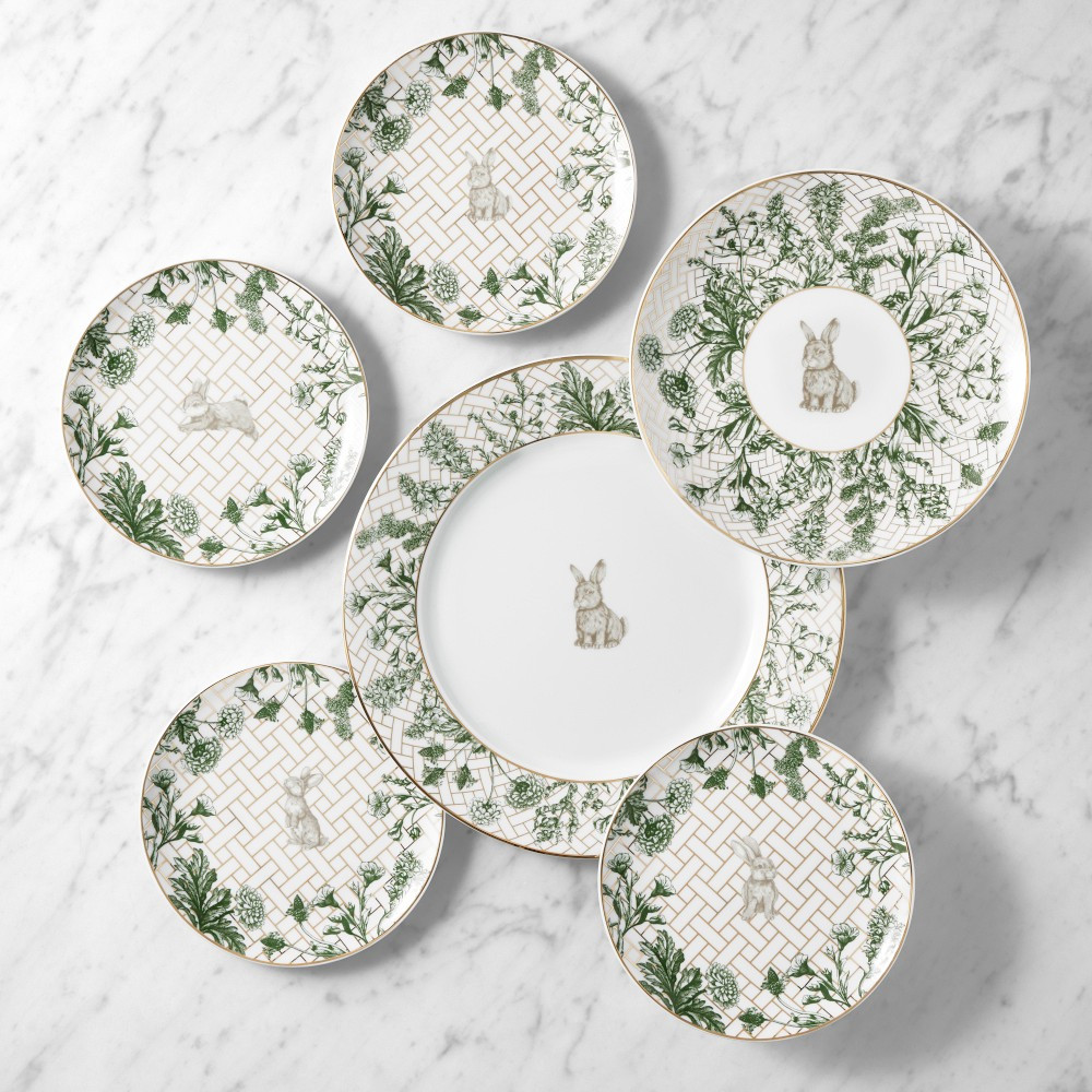 Garden Lattice Bunny 12-Piece Dinnerware Set | Williams-Sonoma