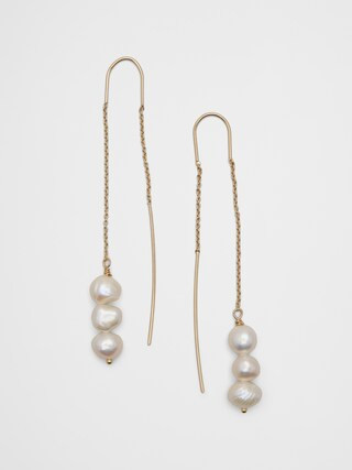 Delicate Pearl Threader Earrings | Banana Republic Factory
