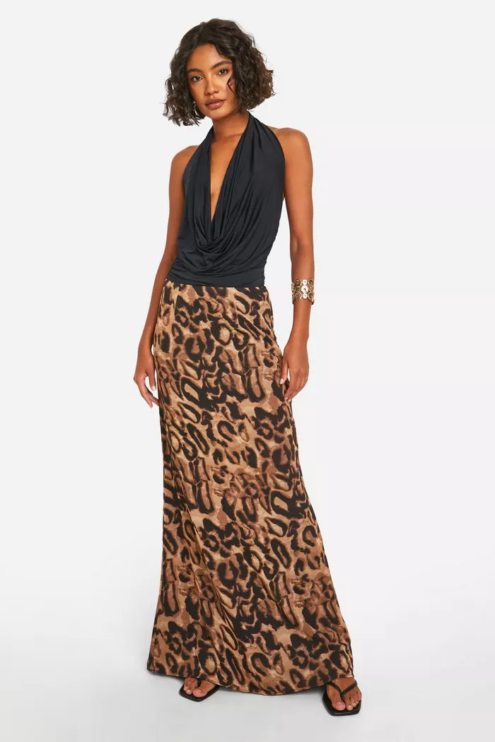 Tall Chiffon Leopard Maxi Skirt | boohoo (US & Canada)
