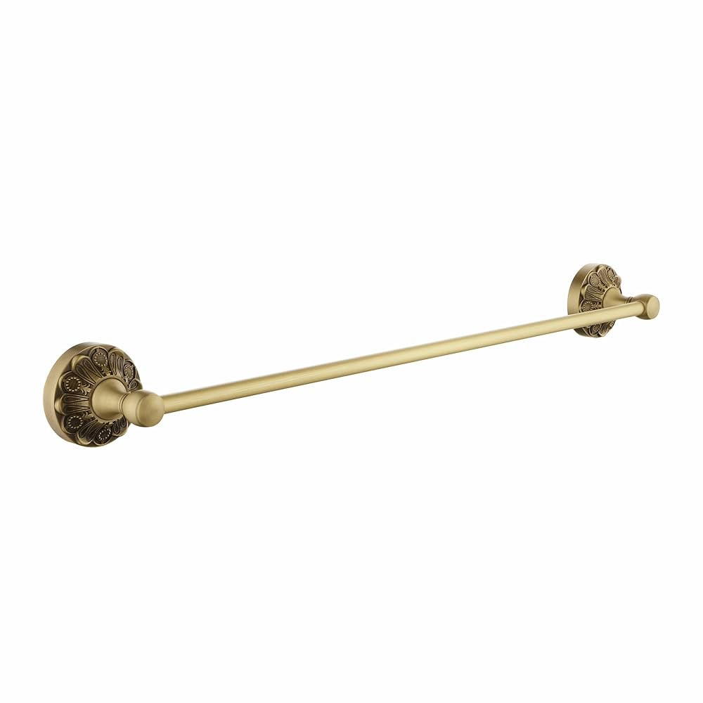 Antique Brass Towel Bar Wall Mount, 24 inch Bath Towel Rod Holder, Vintage Gold Decorative Bathro... | Amazon (US)