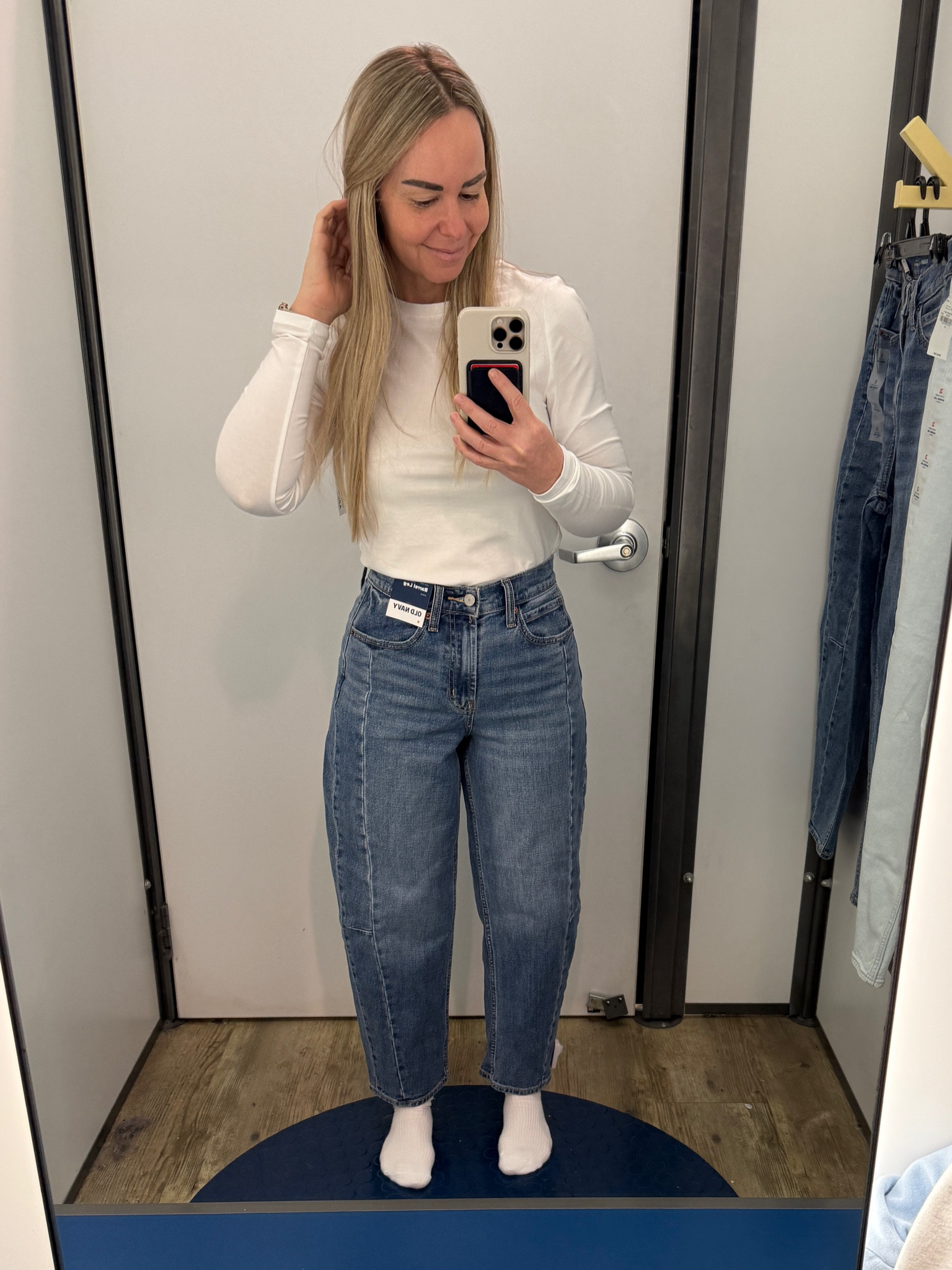 Found the best dupe for my $180 favorite barrel jeans and non other than old navy! Wearing a 0 regular  

#LTKMostLoved #LTKSaleAlert