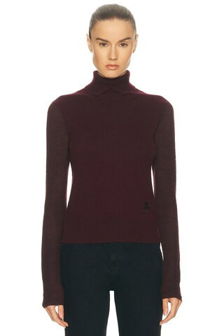 Burberry Turtleneck Sweater in Mahogany Red - Burgundy. Size XS (also in L, M, S). | FWRD 