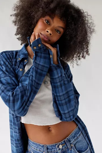 Urban Renewal Remade Oversized Flannel Shirt | Urban Outfitters (US and RoW)