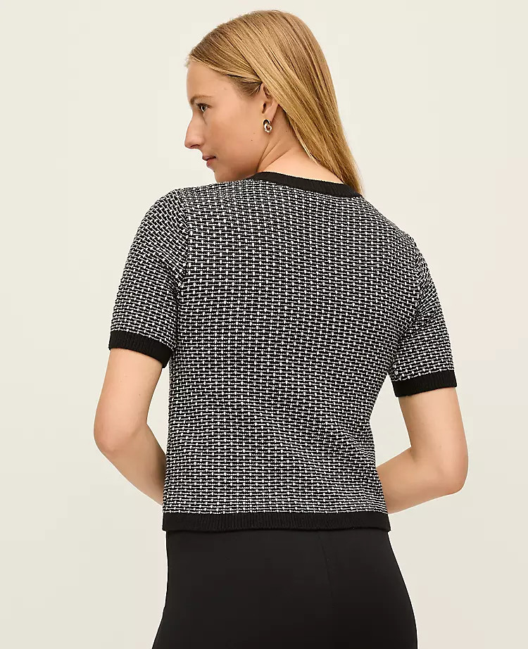 Geo Stitch Cardigan | Ann Taylor