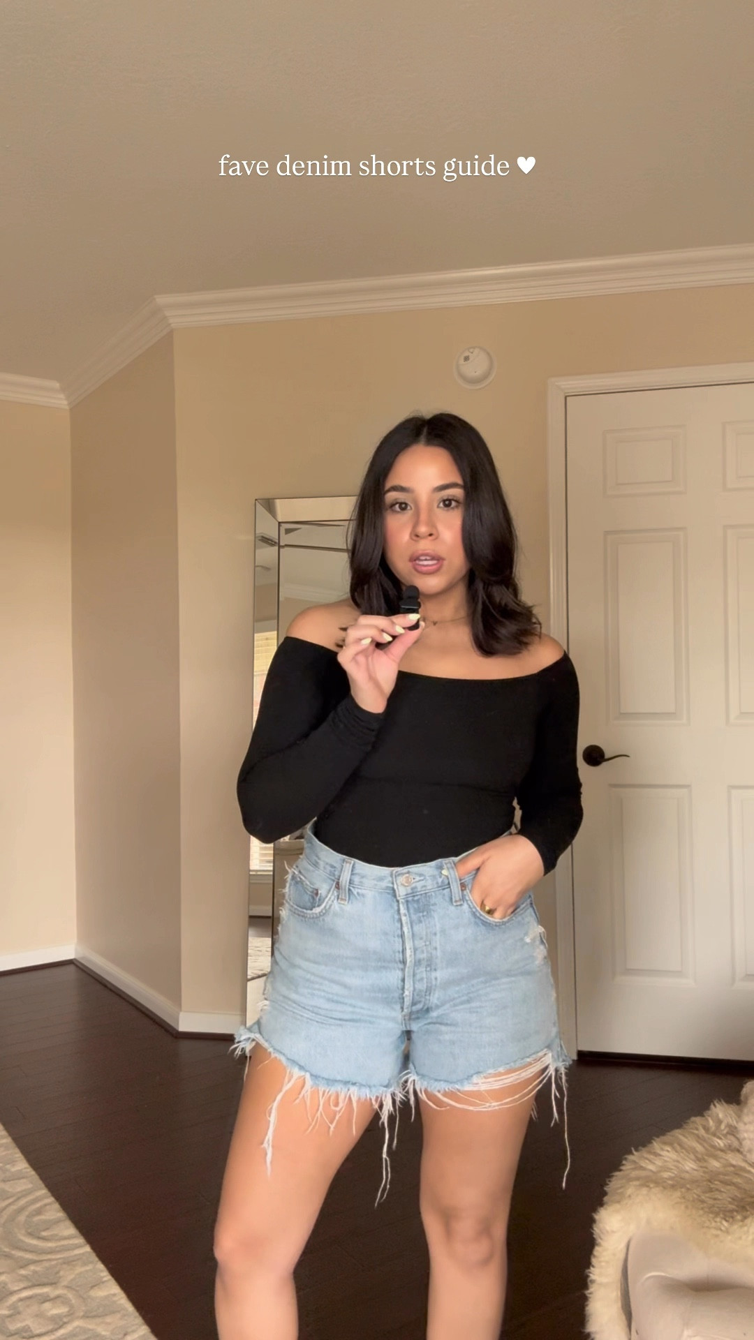 Denim shorts guide for petite pear shaped girlies 
Agolde: 28 
Levi’s: 28
Abercrombie mid length: 27
Abercrombie step hem: 28
American Eagle: 2 
Black off the shoulder top: small 
Tan sandals: 7

#LTKFindsUnder100 #LTKPetite #LTKStyleTip