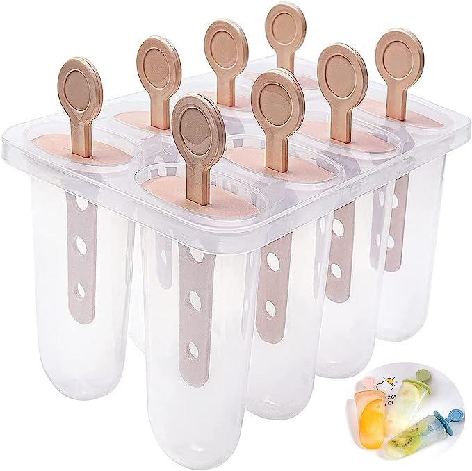 8PCs Popsicles Molds,Frozen Popsicle Mold with Popsicle Stick Holder for Kids ,Reusable Freeze Ic... | Amazon (US)