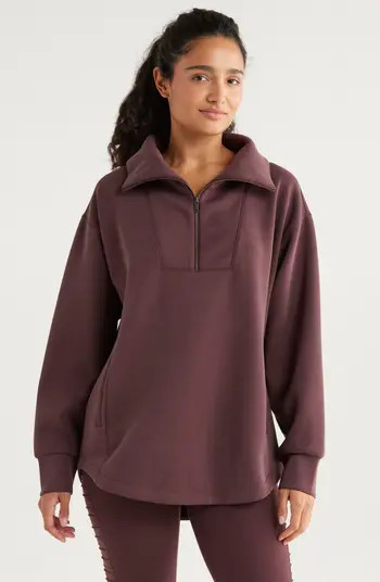 Zella Ultrasoft Half Zip Tunic | Nordstrom | Nordstrom