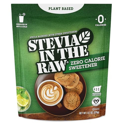 Stevia In The Raw Bakers Bag, Plant Based Zero Calorie Sweetener, No Added Flavors or erythritol, Sugar-free Sugar Substitute for Baking, Suitable For Diabetics, Vegan, Gluten-Free, 9.7Oz Bag (Pack of 1) | Amazon (US)