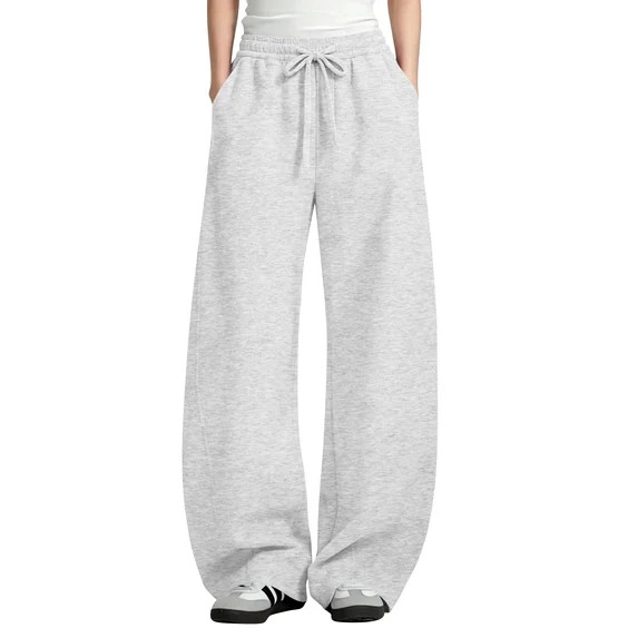 TEMOFON Barrel Sweatpants for Women Baggy Wide Leg Sweat Pants Drawstring Workout Pants with Pock... | Walmart (US)