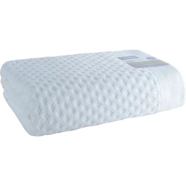 Better Homes & Gardens Thick and Plush Textured Bath Towel, Arctic White | Walmart (US)