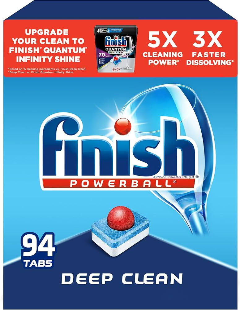 Finish - All in 1 - Dishwasher Detergent - Powerball - Dishwashing Tablets - Dish Tabs - Fresh Scent, 94 Count (Pack of 1) - Packaging May Vary | Amazon (US)