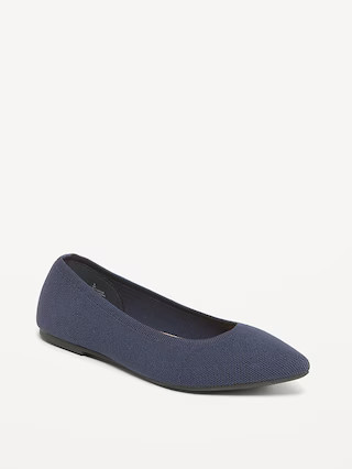 Soft-Knit Pointed-Toe Ballet Flats | Old Navy (US)