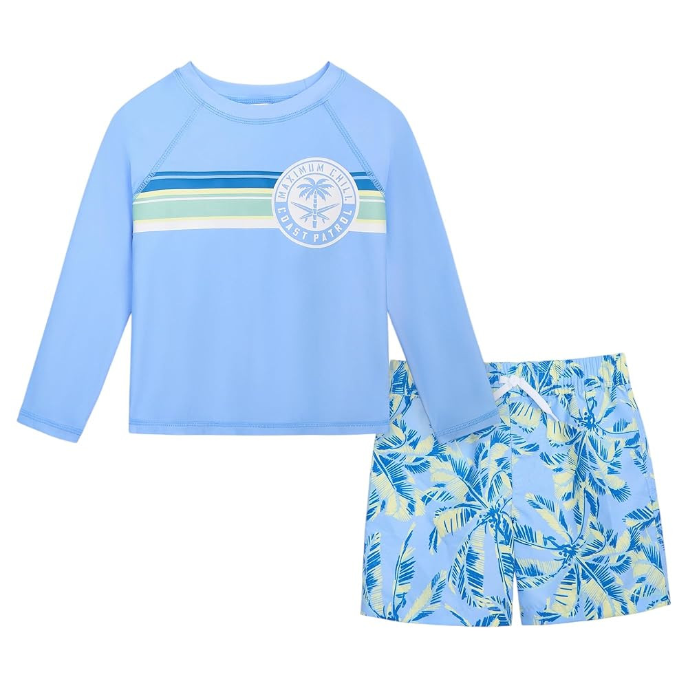 OSHKOSH B'GOSH Toddlers and Baby Boys' Swimsuit Trunk and Rashguard Set | Amazon (US)
