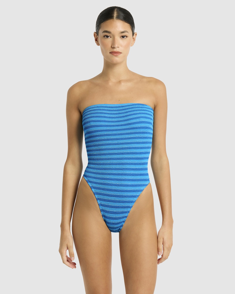 Bond-Eye Swimwear - Fane One Piece - Swimwear (Turquoise Stripe) Fane One Piece | THE ICONIC (AU & NZ)