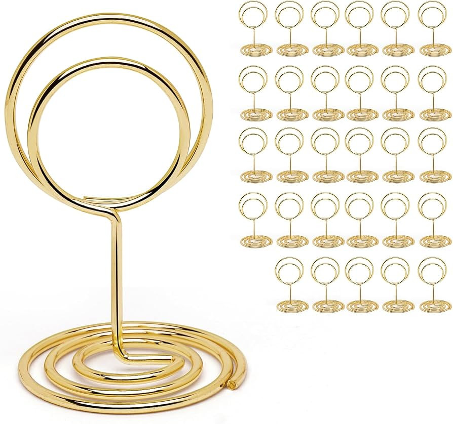 UMETDO 30PCS Table Number Holders Place Card Holder - Photo Holders for Tables, Cards Stand Name ... | Amazon (US)