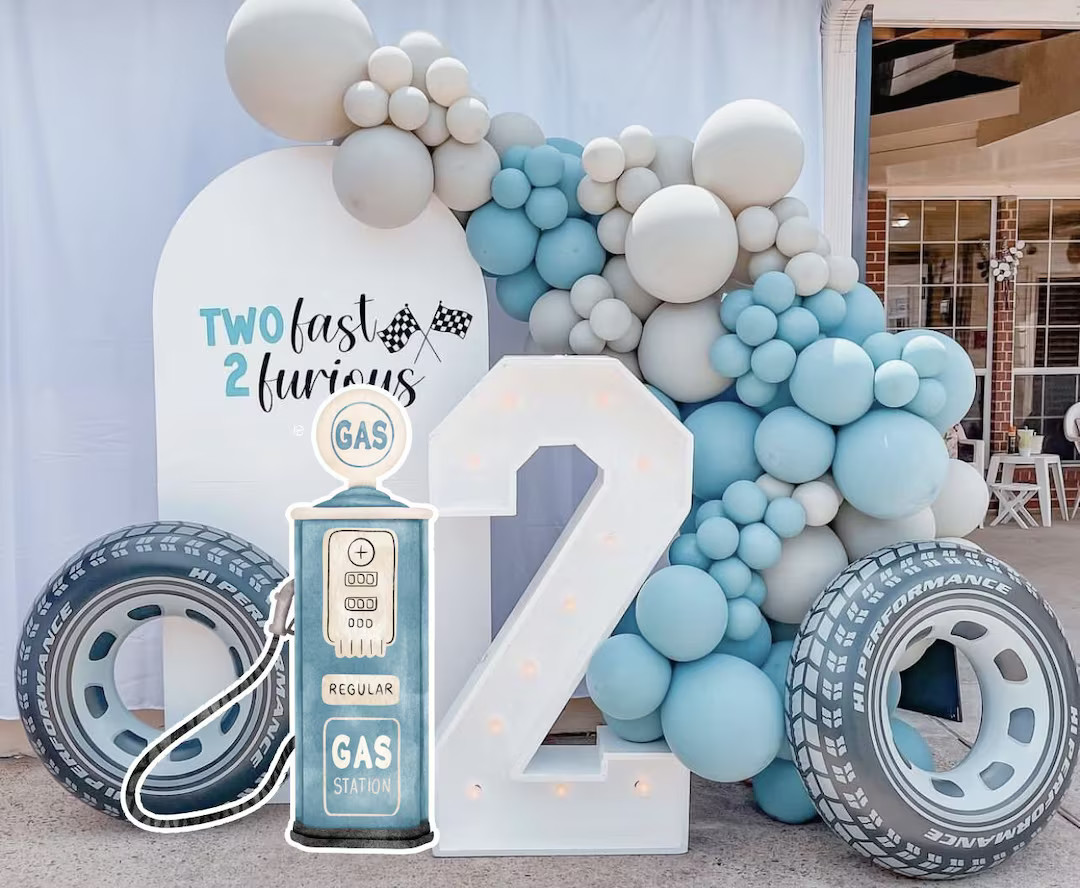 BIG DECOR GAS Station Race Car Second Birthday Racing: Cutout Birthday Cutout Decor Baby Shower, ... | Etsy (US)