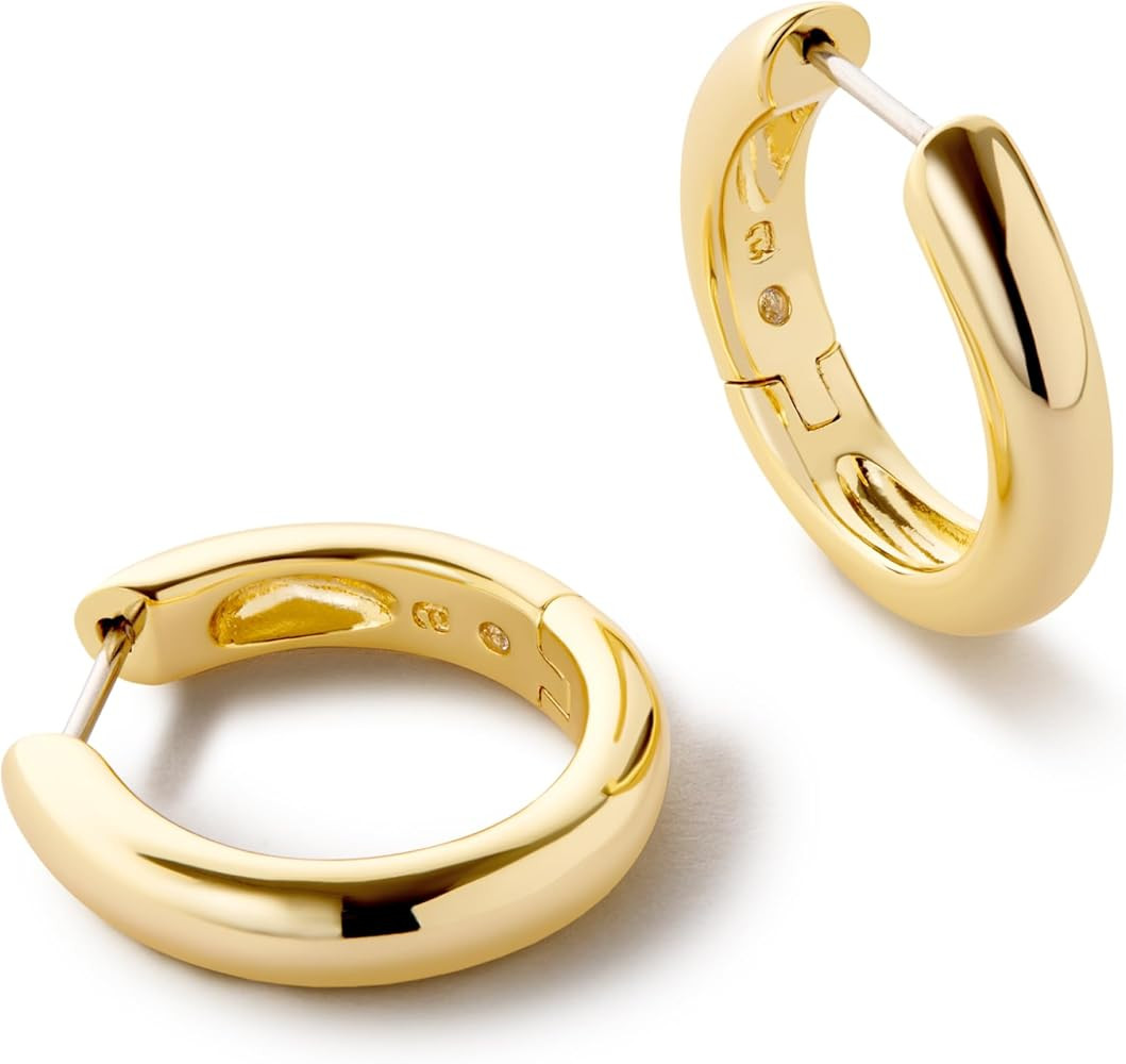 Ana Luisa Giulia Huggie Hoop Earrings for Women - Hypoallergenic Water-Resistant Tarnish-Free Chu... | Amazon (US)