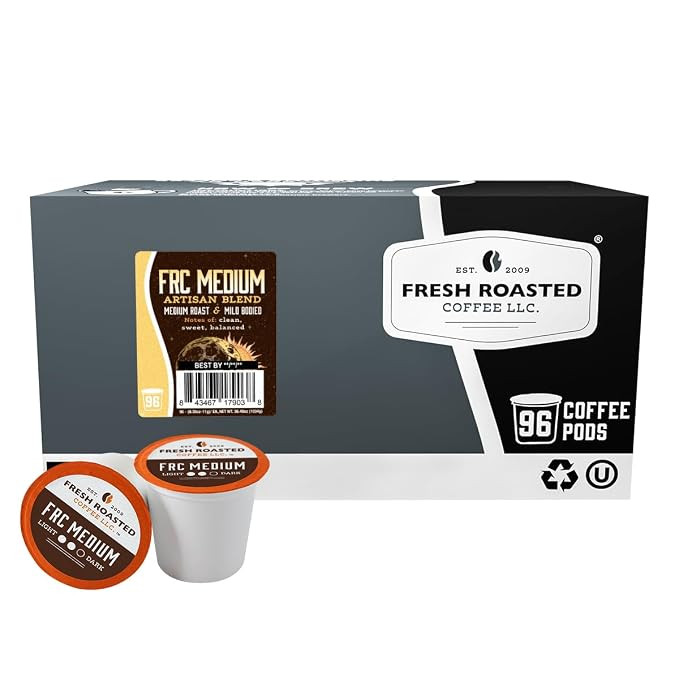Fresh Roasted Coffee, FRC Medium Roast, K-Cup Pods for Keurig Brewers, Kosher, 96 Count Loose Pac... | Amazon (US)