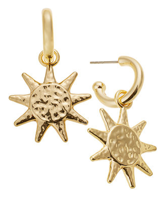 Gold-Tone Hammered Sun Drop Earrings, Exclusively at Macy's | Macy's