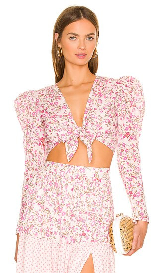 Hera Crop Top in Orchid Pink | Revolve Clothing (Global)