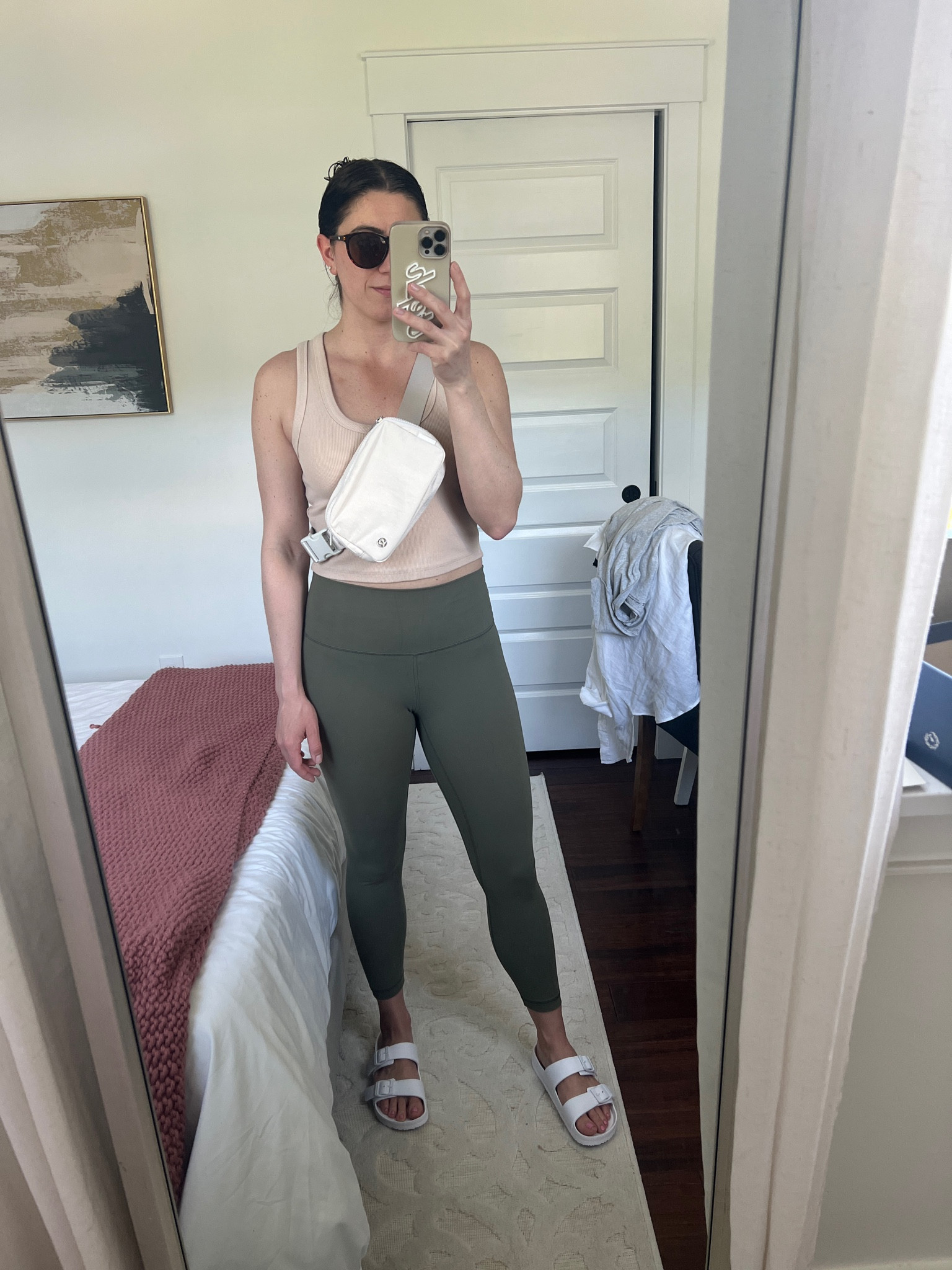 Athleisure outfit

Leggings, crop tank top, ribbed tank top, sandals, slides, belt bag, Lululemon bag, claw clip

#LTKstyletip #LTKSeasonal #LTKFind