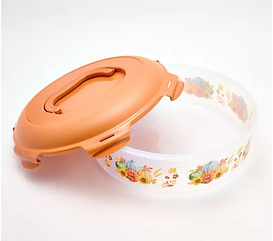 LocknLock Special Edition Printed Pie Carrier | QVC