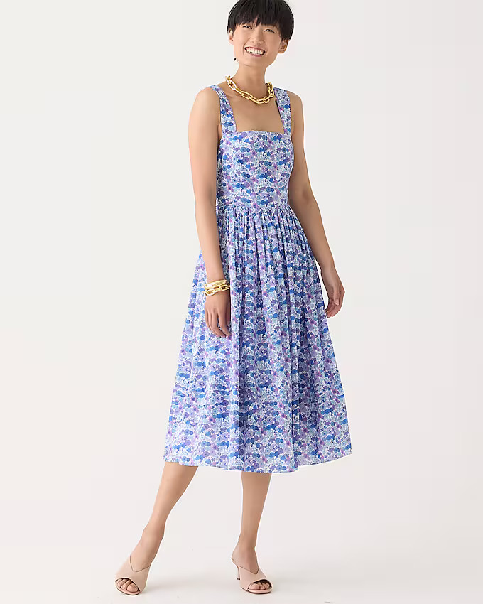 New apron dress in Liberty® Arrow Floral fabric | J. Crew US