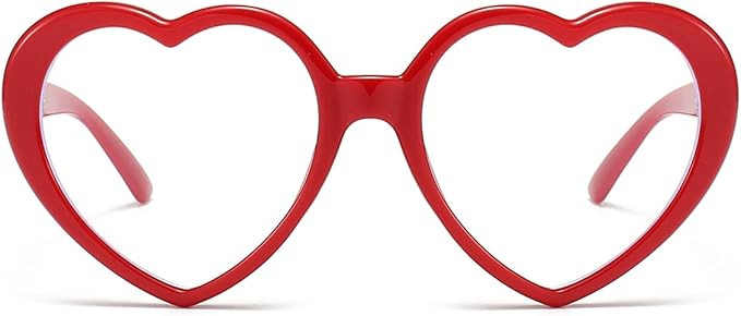 JOVAKIT Heart Blue Light Glasses for Women Vintage Fashion Red Heart Frame Glasses Computer Eyegl... | Amazon (US)