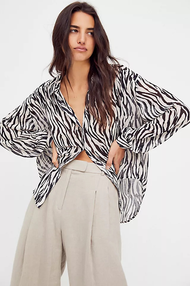Ciara Printed Buttondown | Free People (Global - UK&FR Excluded)