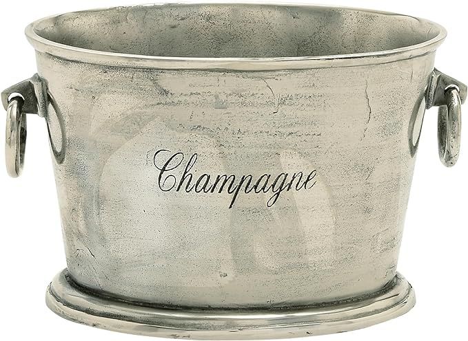 Deco 79 Aluminum Champagne Ice Bucket, 17" x 10" x 10", Silver, SMALL SIZE | Amazon (US)