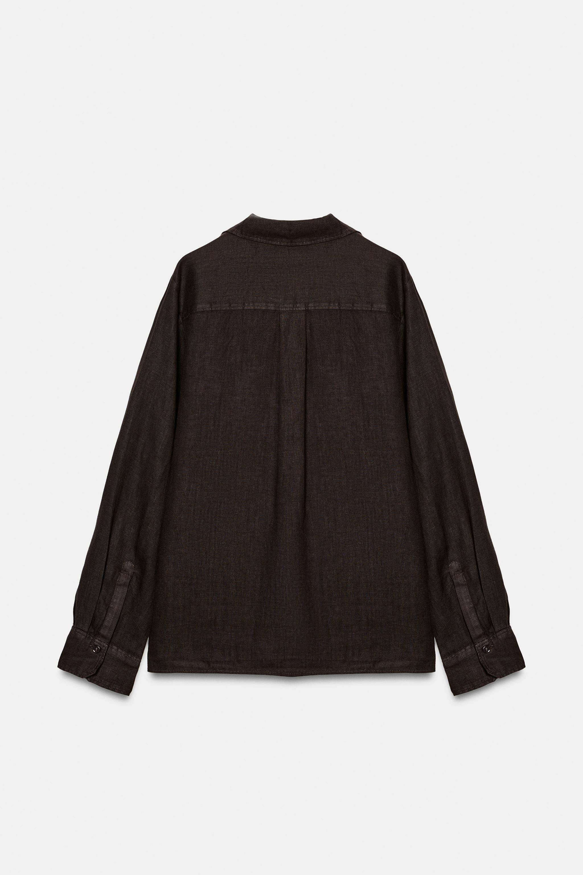 ZW COLLECTION LINEN POCKET SHIRT | Zara US