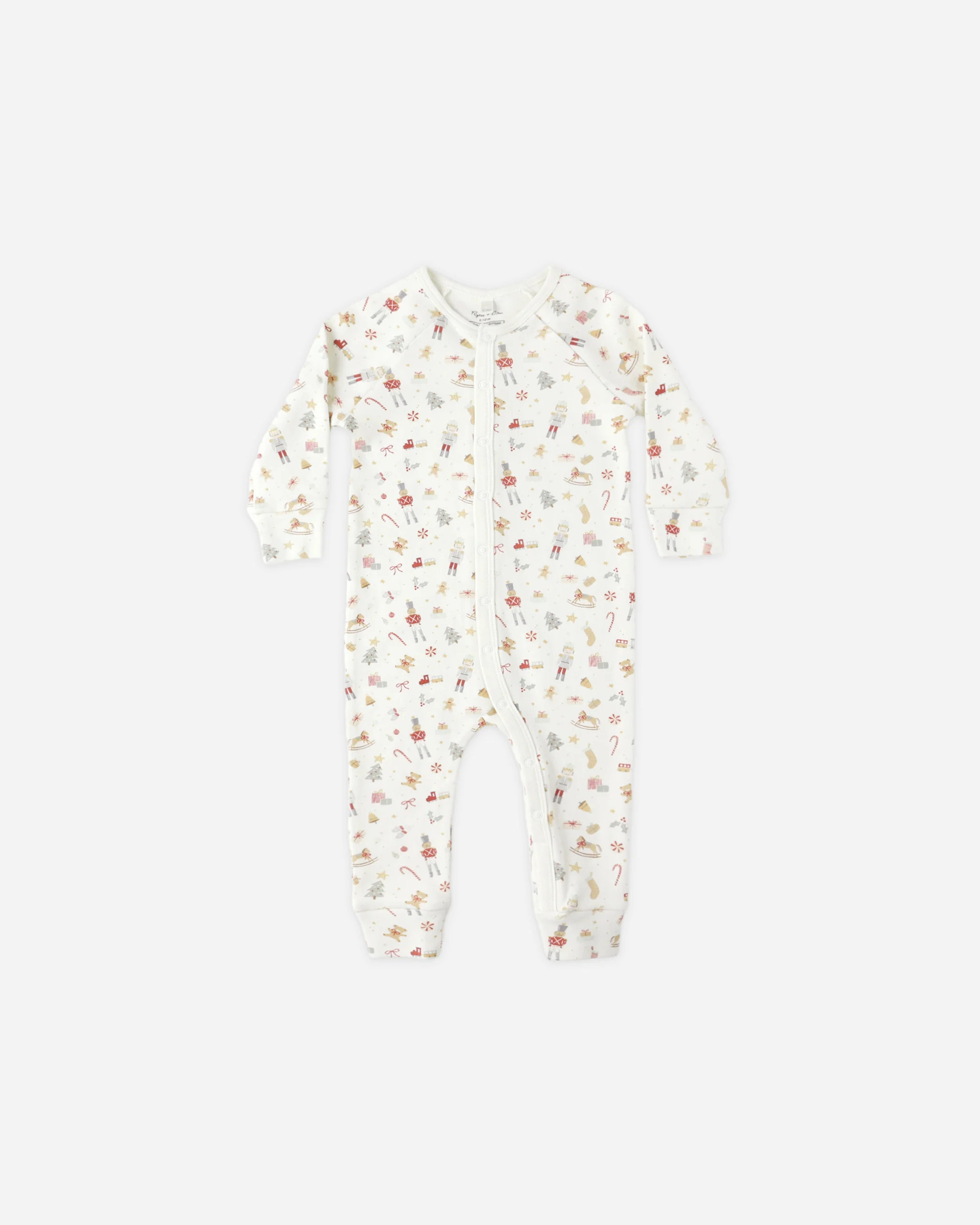 Organic Long John Pajamas || Festive | Rylee + Cru