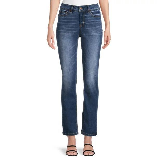 Time and Tru Women’s Mid Rise Straight Jean | Walmart (US)