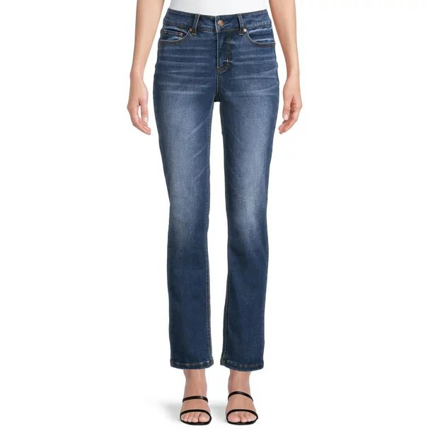 Time and Tru Women’s Mid Rise Straight Jean | Walmart (US)