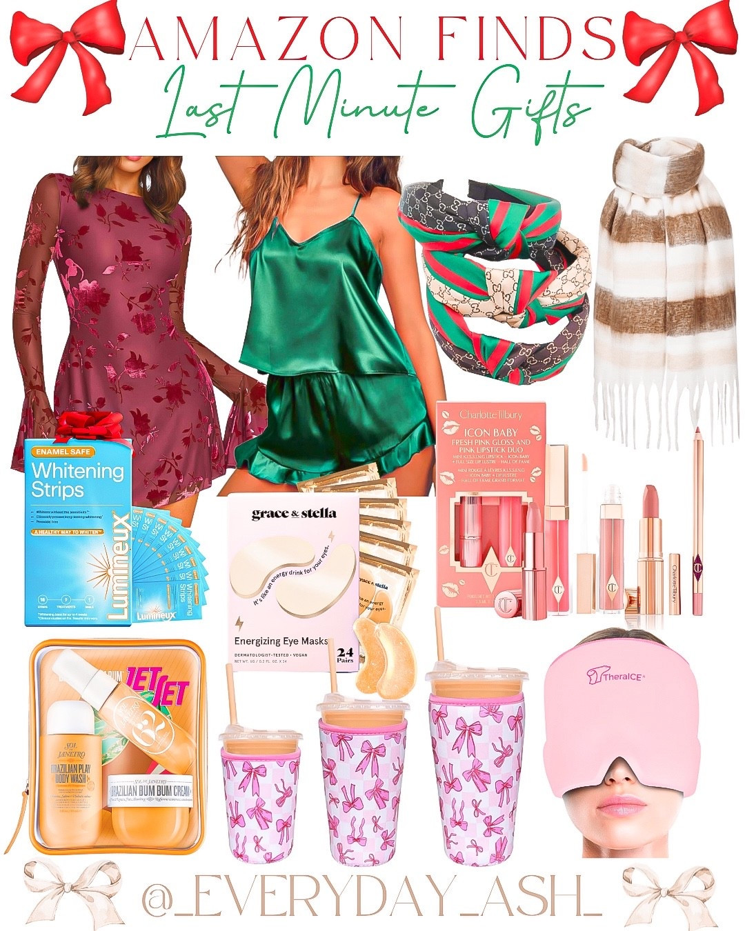 Amazon // last minute gifts for her 🎄🎁

Gifts for her, Amazon gifts, stocking stuffers, Christmas pajamas, beauty finds, beauty gifts, scarf, Amazon must haves 

#LTKGiftGuide #LTKBeauty #LTKHoliday