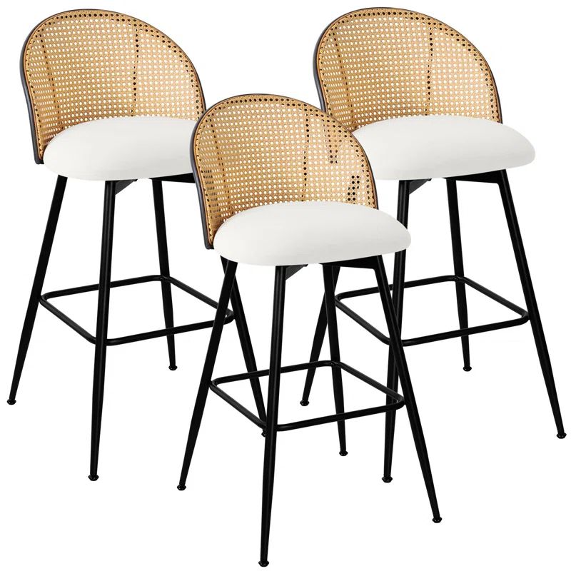 Augustinus Swivel Upholstered Counter & Bar Stool | Wayfair North America