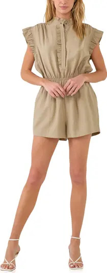 Ruffle Button-Up Romper | Nordstrom