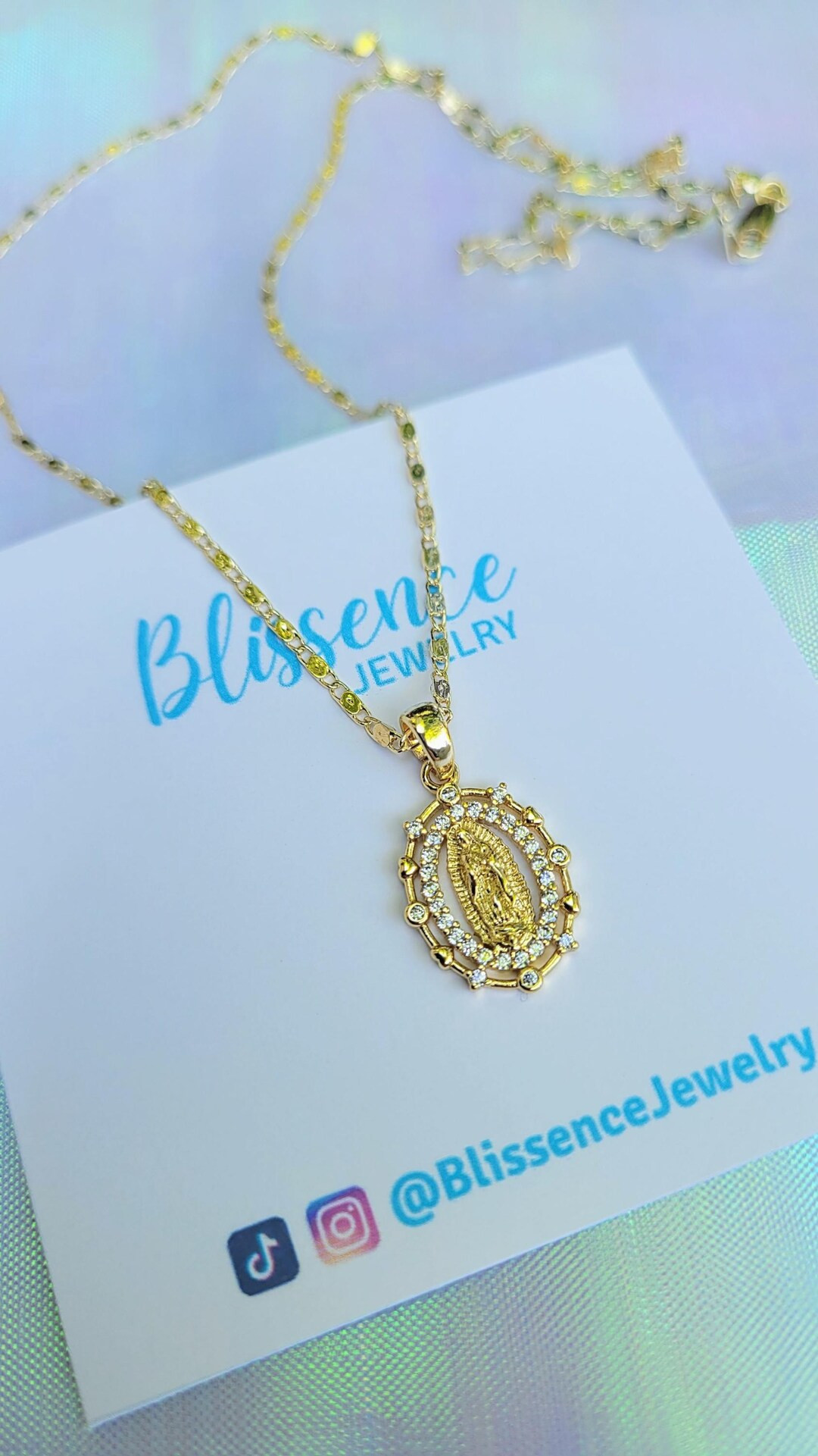 Virgin Mary, Virgencita Necklace, Oro Laminado, Gold Filled Jewelry, Women's Jewelry, Virgen Mary... | Etsy (US)