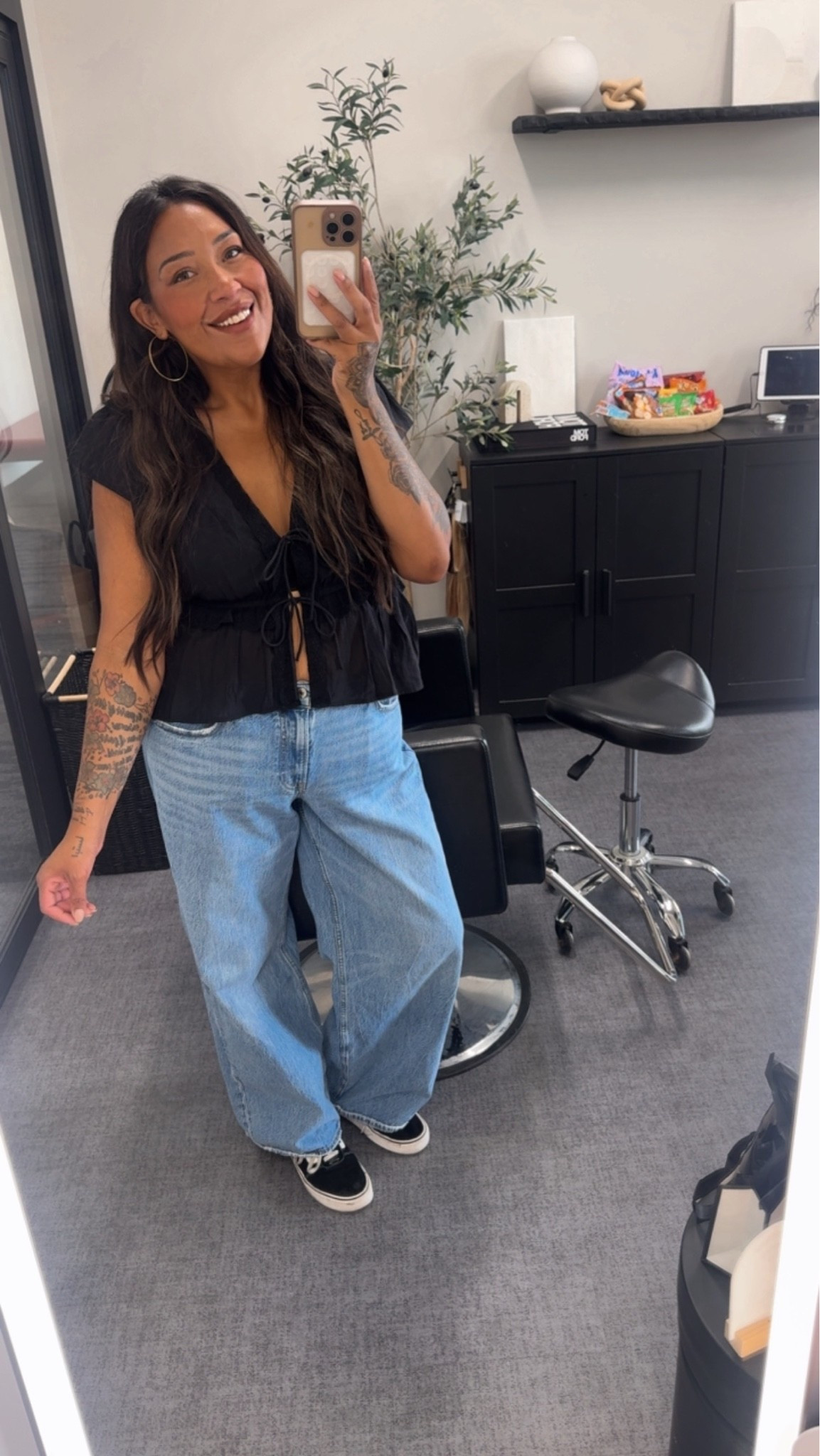 @abercrombie is my go to for jeans, specifically they’re low rise ultra loose fit since I have long legs and a short torso, high rise look awkward on me.

#LTKMidsize #LTKmomlife #LTKWorkwear