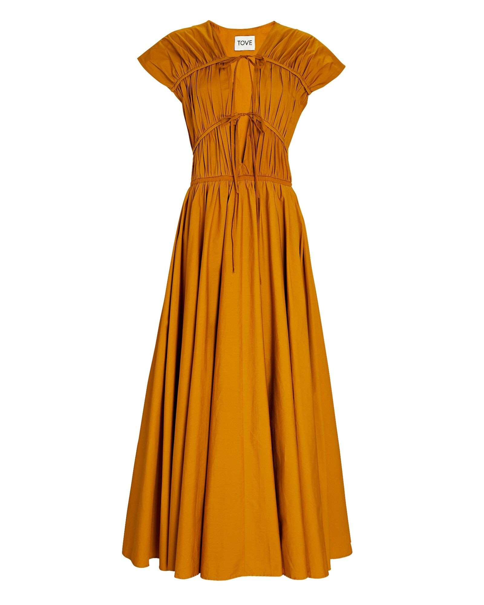 Eloise Ruched Poplin Maxi Dress | INTERMIX