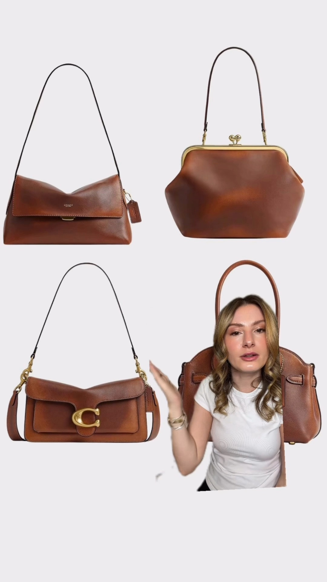 Some Coach sneak peeks and stuff that’s out you may not know about 👀 Comment SHOP & I’ll dm you the links to what’s already available! 

Coach 8/5 possibly the red Rhyder, brown loved leather not messenger, Paige bags

Dec or Feb- pastel rhyders and haversacks 😍

Some do the brown loved leather and red coach bags  are already available at Dillards and Nordstrom 

Red kisslock
Red Brooklyn
Brown lived leather Coach Chelsea