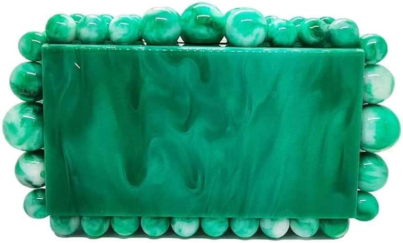 CUXVA Acrylic Evening Clutch Bag for Women Glitter Marble Purse Handbag for Wedding Cocktail Part... | Amazon (US)